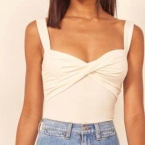 Reformation Jeans Anine Twist Front Tank Top